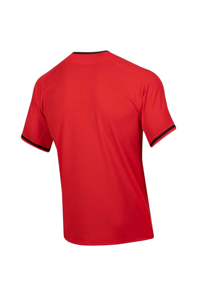 Men's Under Armour Red Texas Tech Red Raiders Softball V-Neck Jersey, Alternate, color, Red