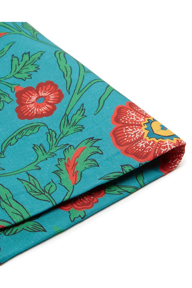 Placemats Set Of 2 (35X45) Dragon Flower Turche Turquoise, Alternate, color, Dragon Flower Turche Turquoise