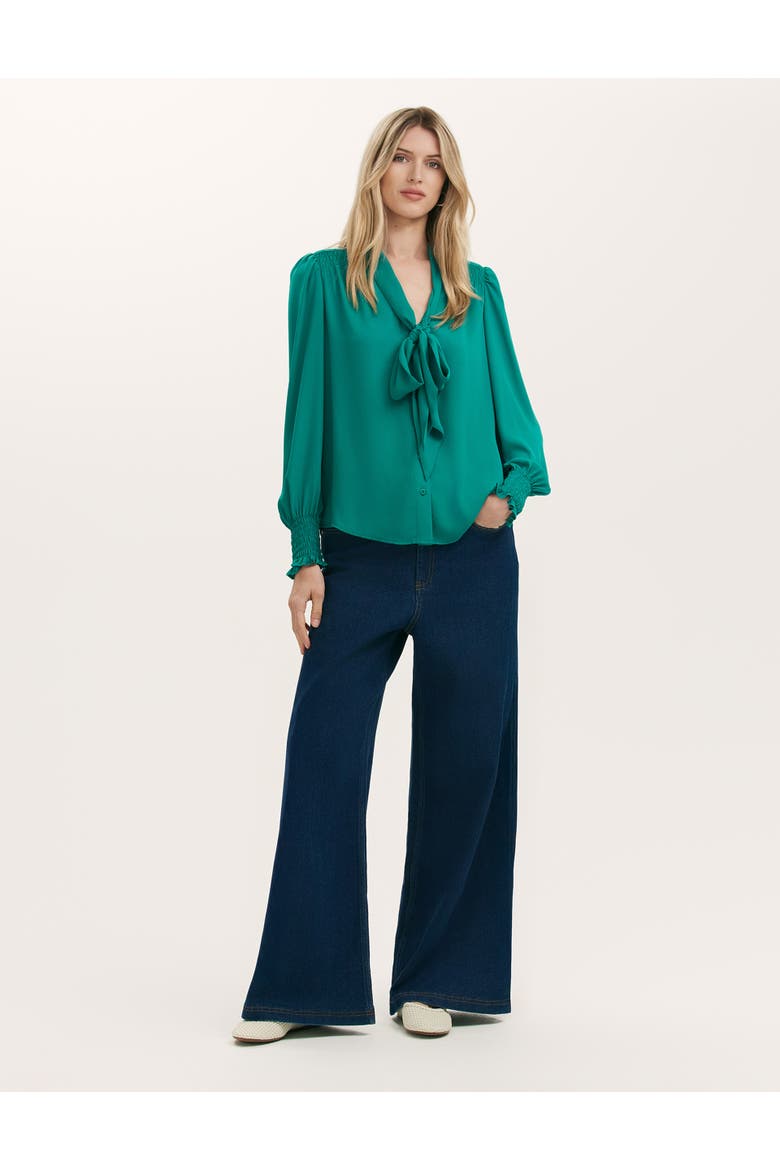 Mavis Chiffon Blouse, Alternate, color, Turquoise