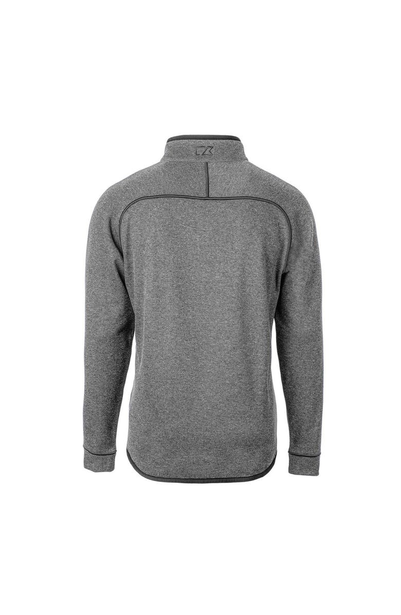 Cutter & Buck Men's Cutter & Buck Heather Gray FIU Panthers Mainsail Sweater-Knit Big & Tall Half-Zip Pullover Jacket, Alternate, color, 