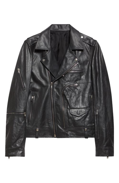 Rick Owens Bauhaus Stooges Leather Jacket In Black