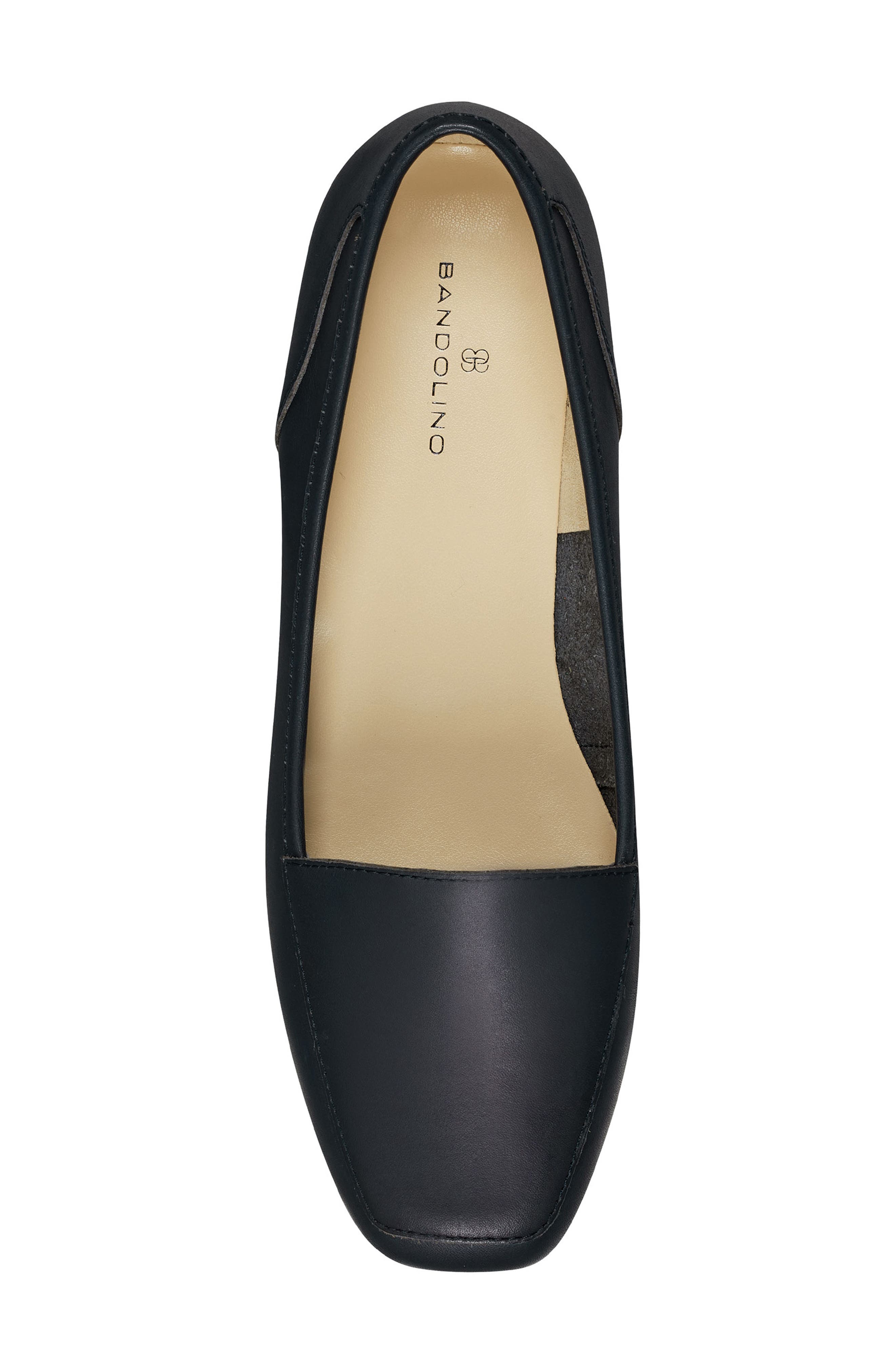 Bandolino Liberty Leather Flat, Alternate, color, Navy Leather