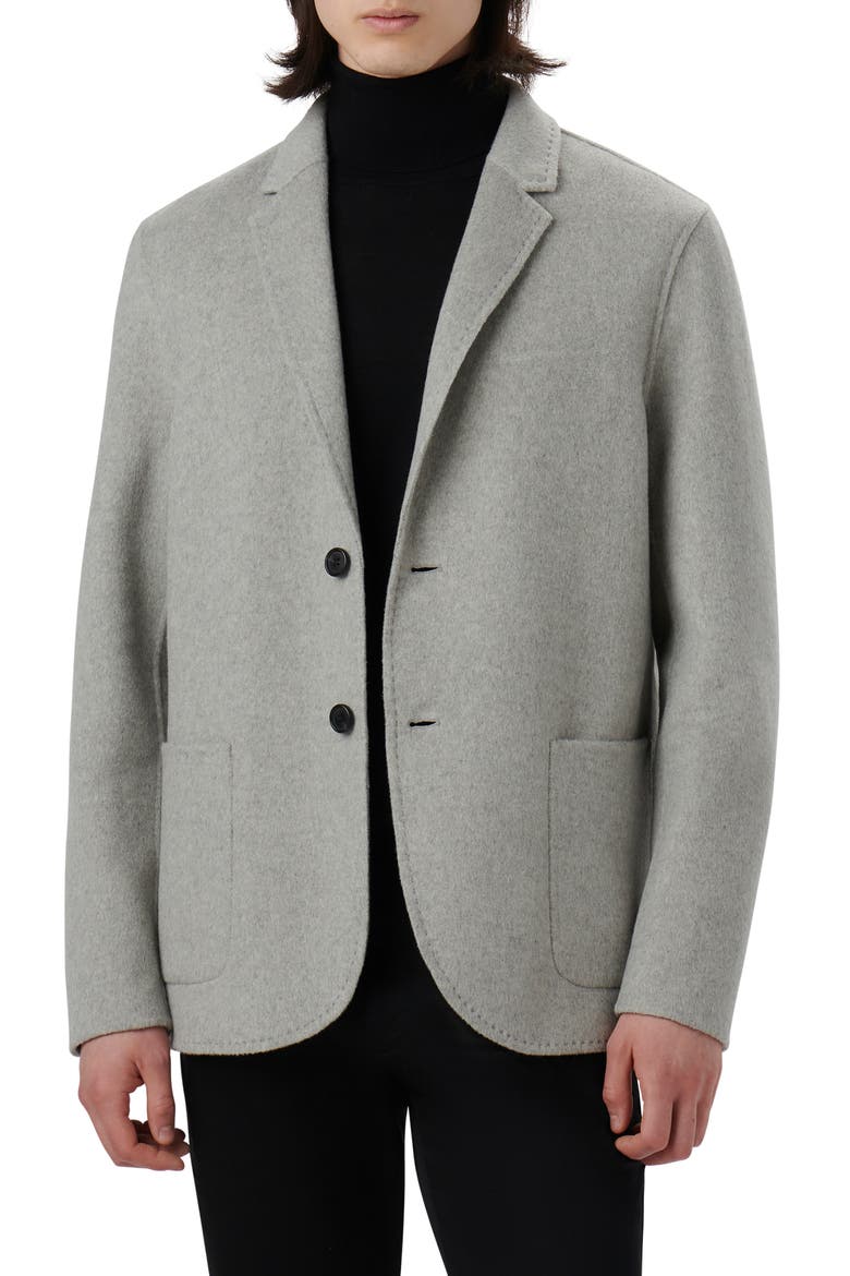 Wool Blend Double Button Blazer, Main, color, PLATINUM