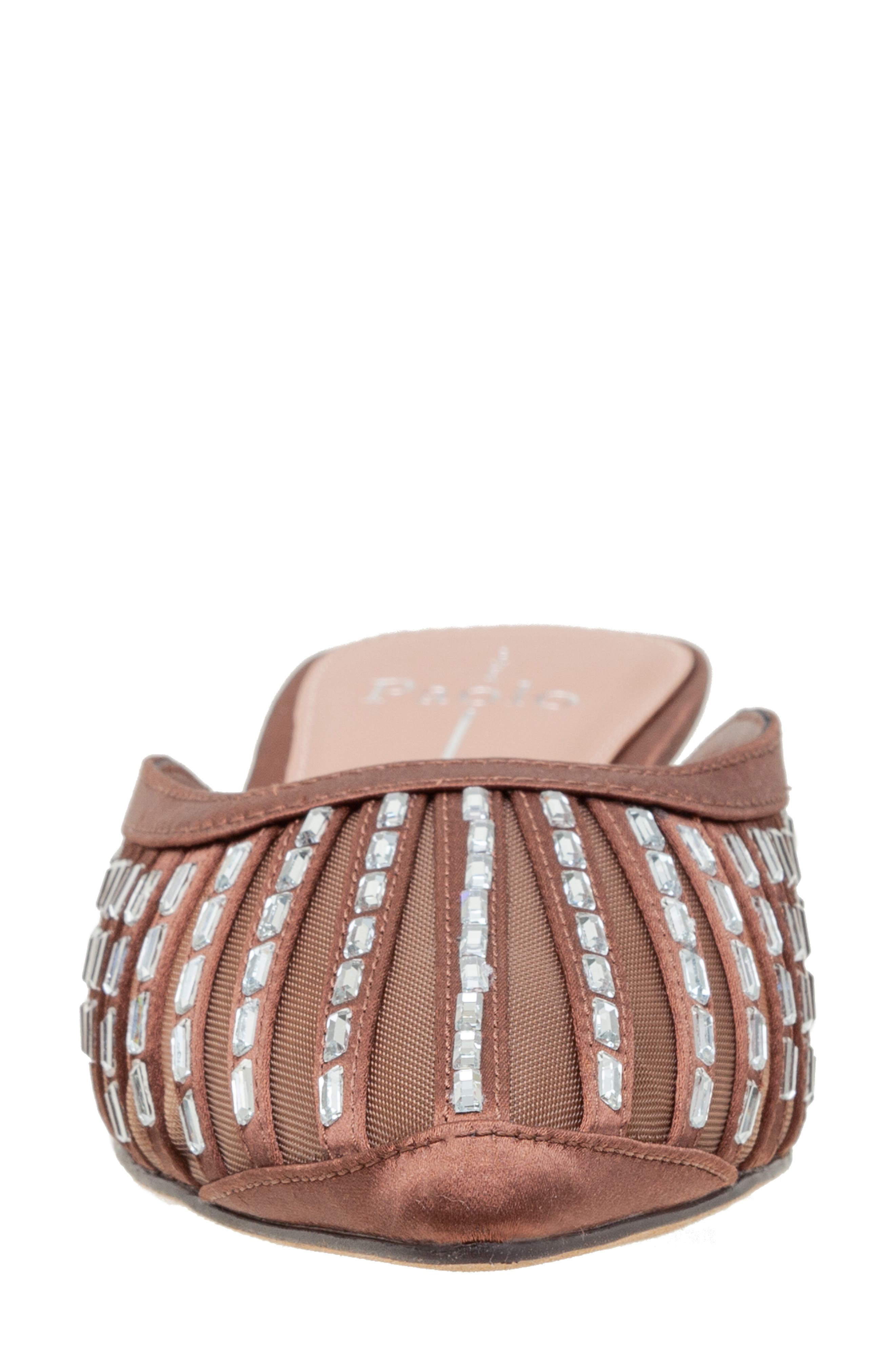 Linea Paolo Inka Pointed Toe Kitten Heel Mule, Alternate, color, Chocolate