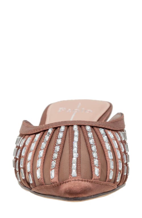 Linea Paolo Inka Pointed Toe Kitten Heel Mule In Brown