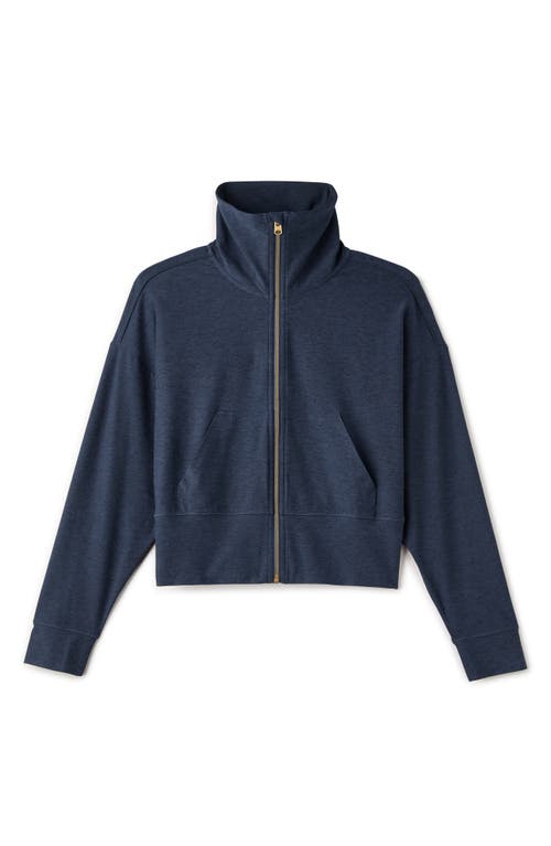Rhone Atmosphere Crop Zip Sweatshirt In Blue