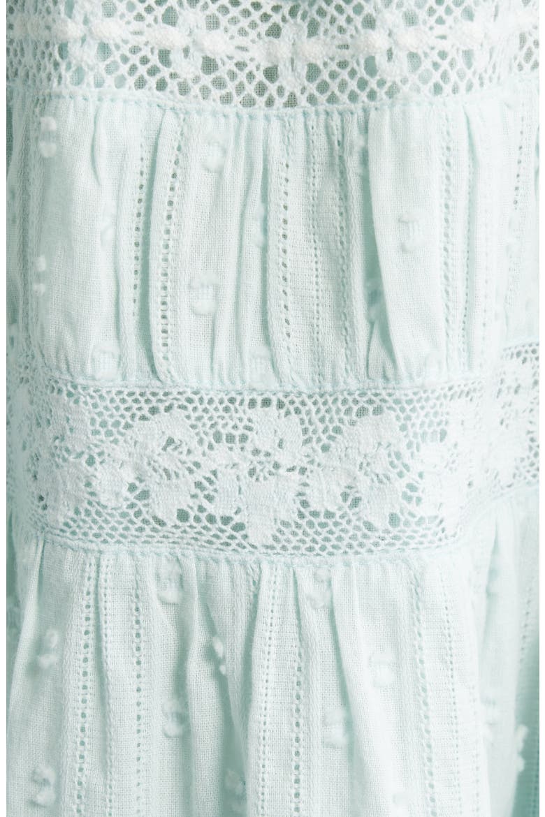 Colbera Lace Ruffle Minidress, Alternate, color, PALE MINT
