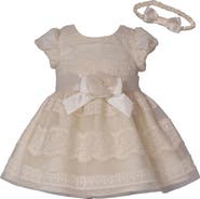 Iris & Ivy Ballerina Lace & Tulle Party Dress, Bloomers & Headband Set