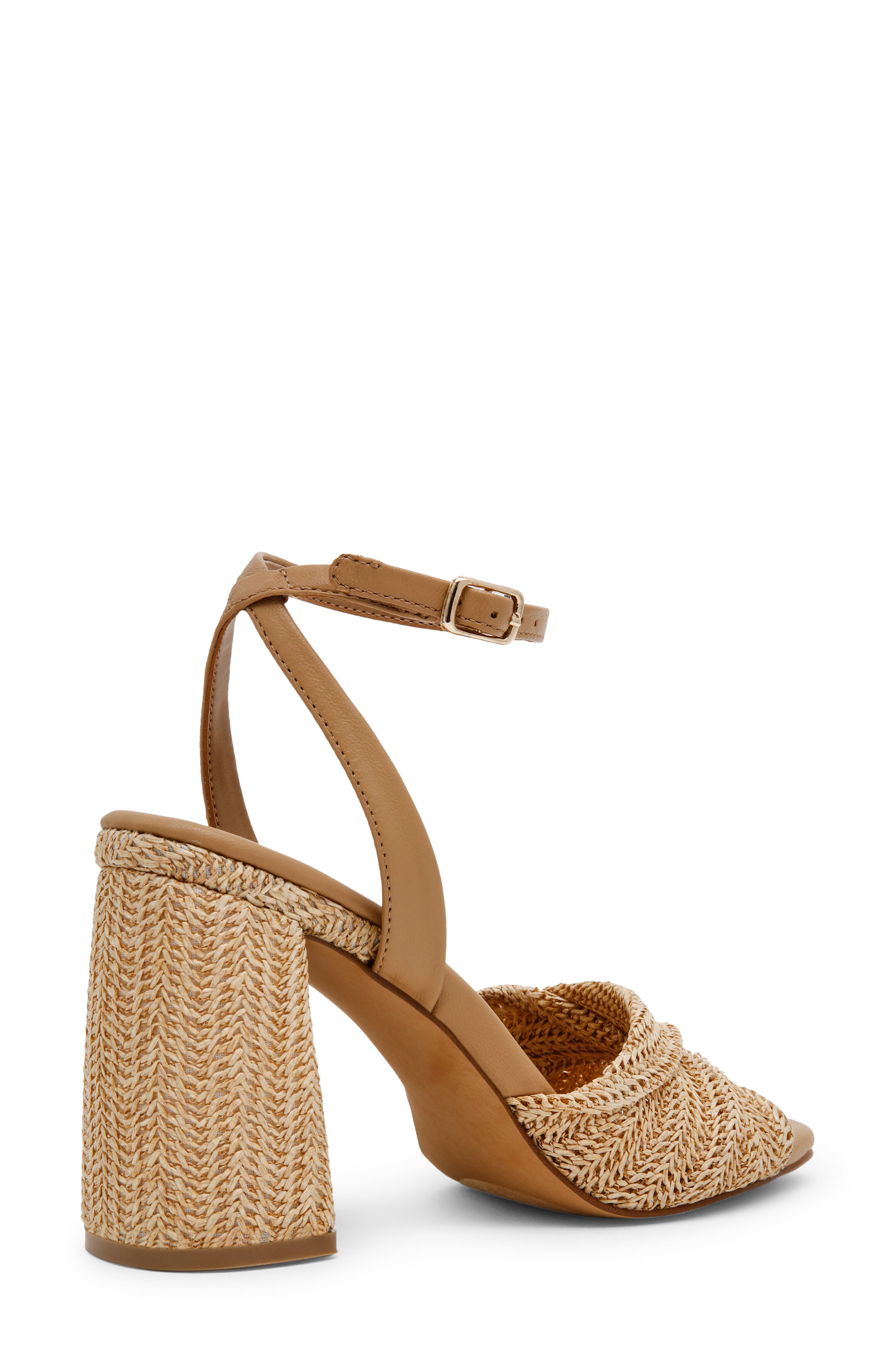 Steve Madden Mandy Ankle Strap Sandal, Alternate, color, Raffia