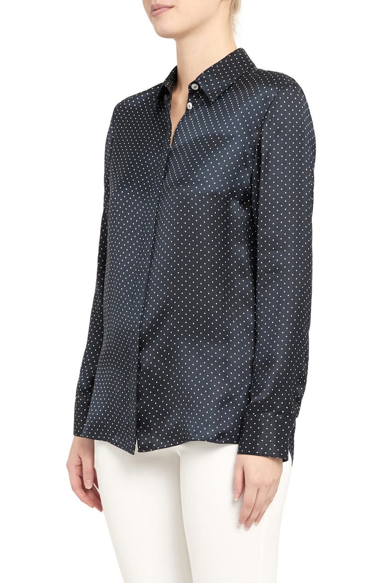 Dot Button-Up Shirt, Alternate, color, NAVY MULTI