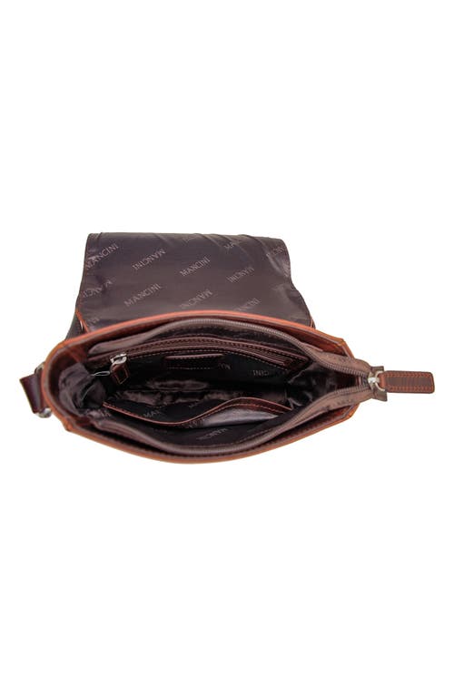Mancini Slim Crossbody Bag In Brown