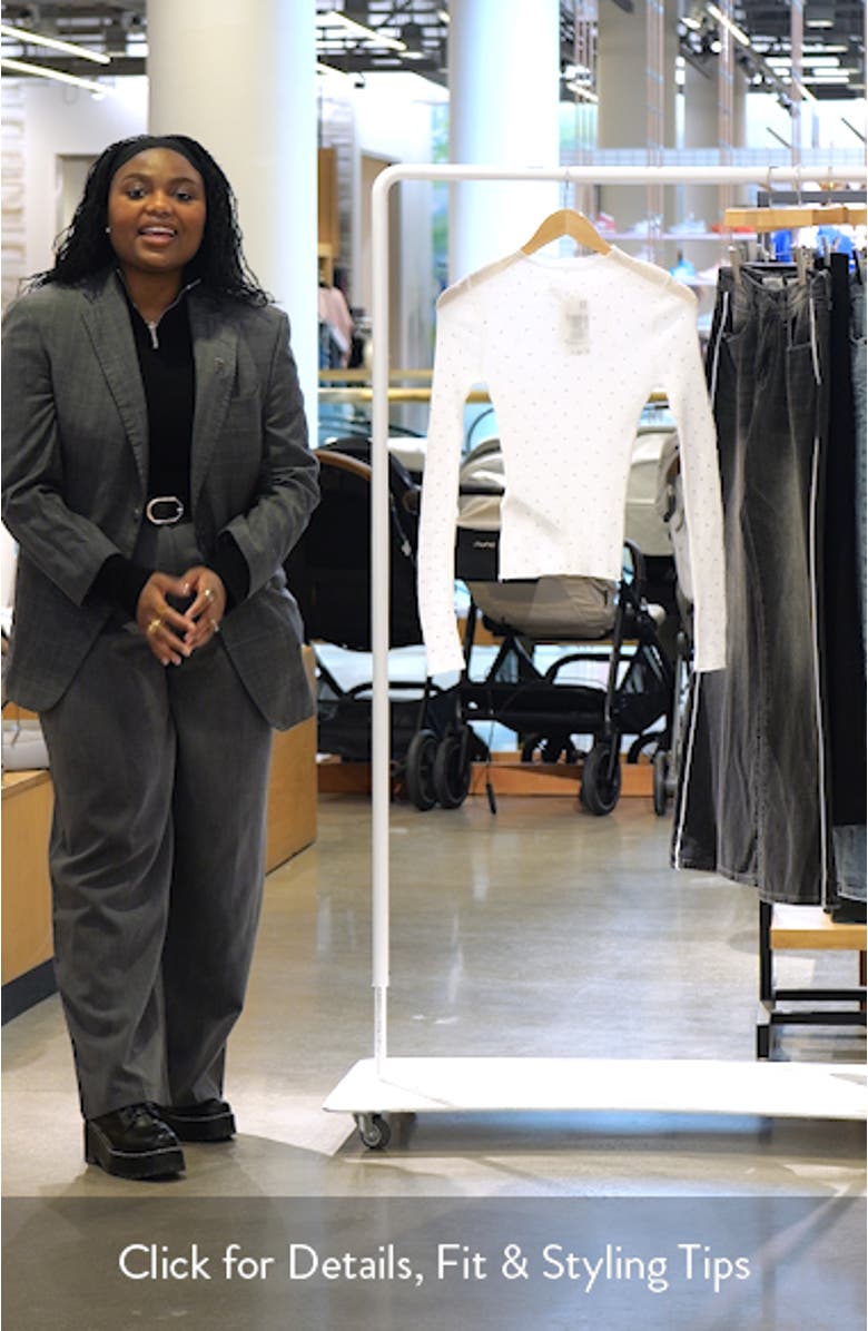 Rhinestone Detail Rib Sweater, sales video thumbnail