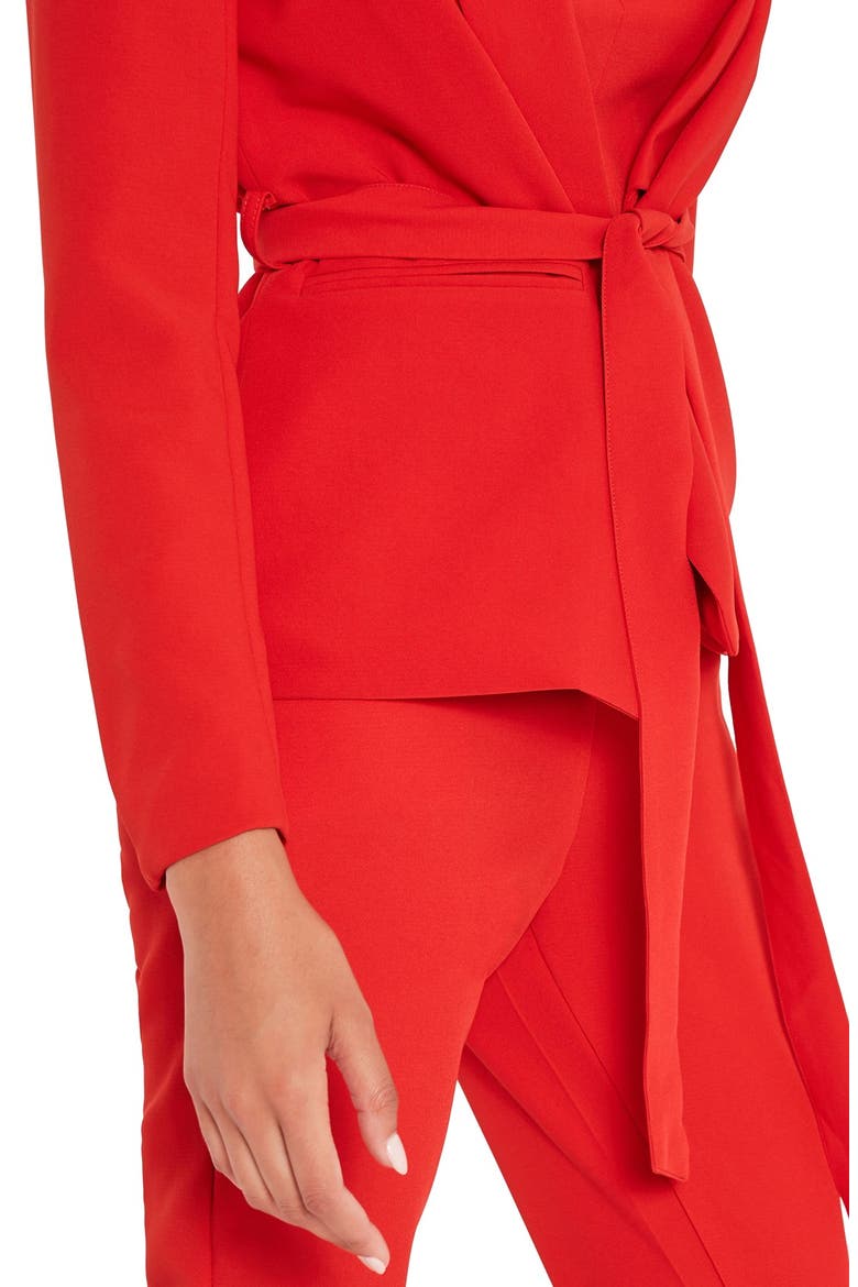 Belted Blazer, Alternate, color, RED