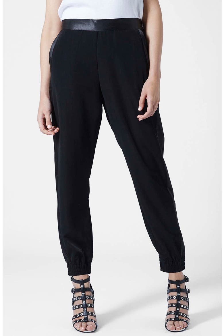Flat Front Jogger Pants, Main, color, BLACK