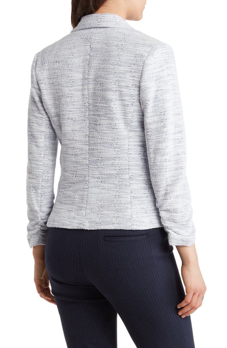 Amanda & Chelsea Scrunched 3/4 Sleeve Tweed Knit Blazer, Alternate, color, 