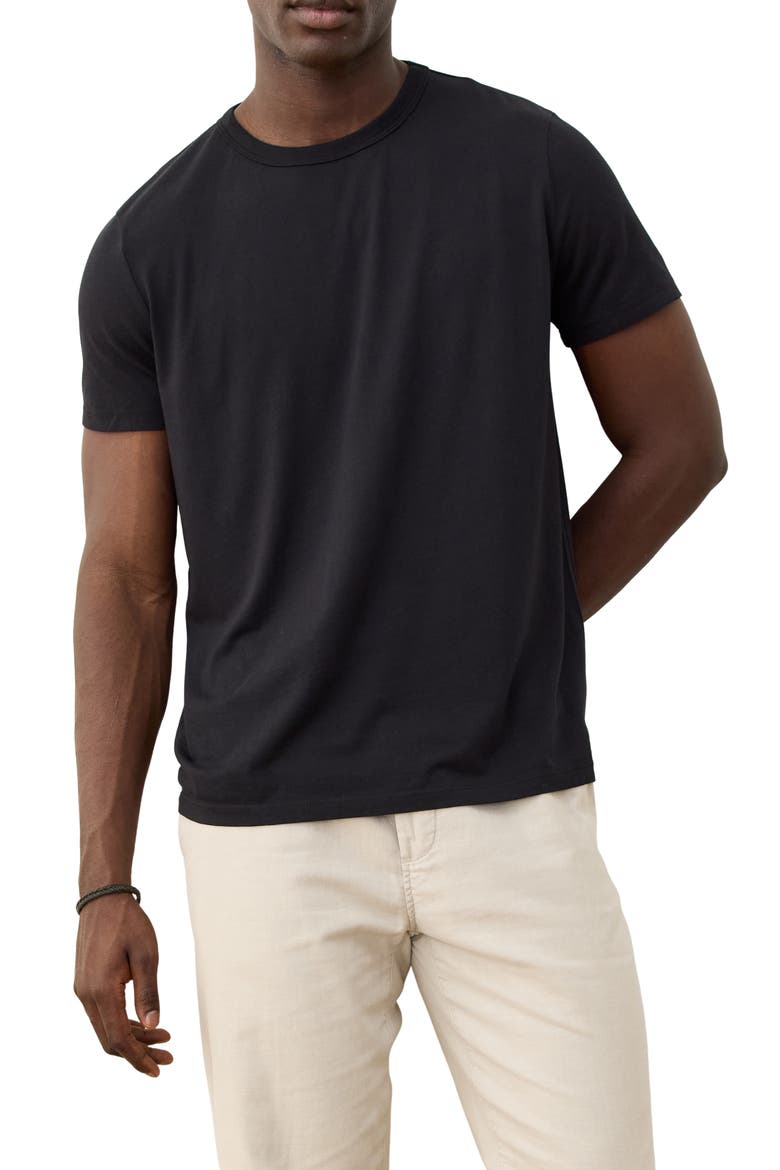 Signature Crewneck T-Shirt, Main, color, BLACK