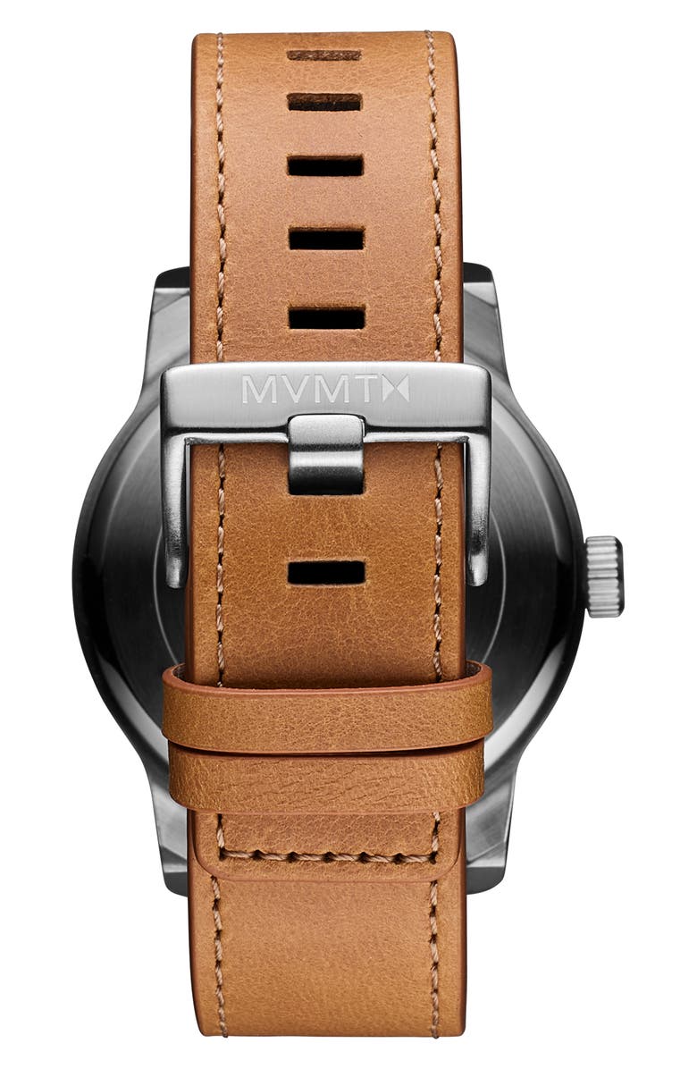 MVMT Classic II Leather Strap Watch, 44mm, Alternate, color, 