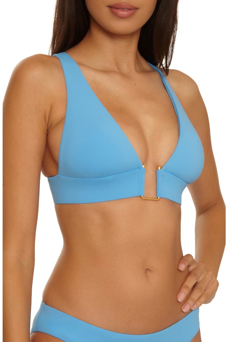 Color Code Halter Bikini Top, Alternate, color, SKY BLUE