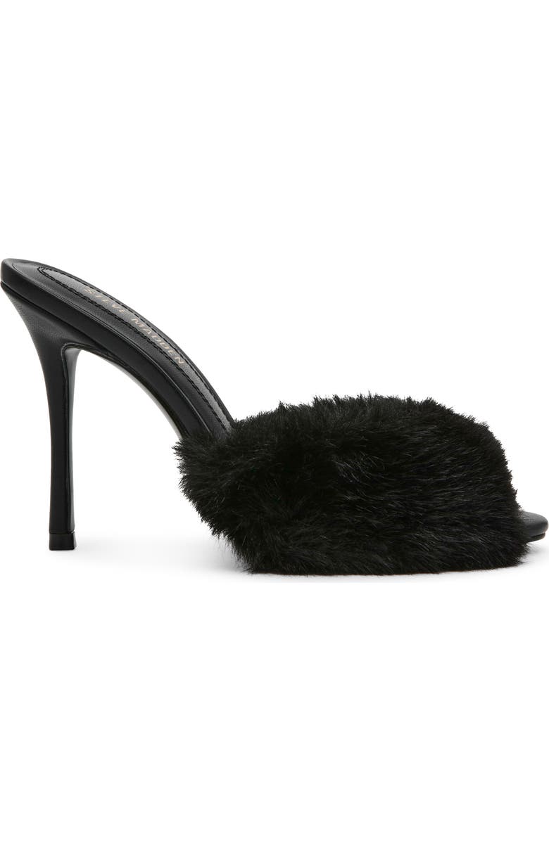 Steve Madden Priya Faux Fur Sandal, Alternate, color,