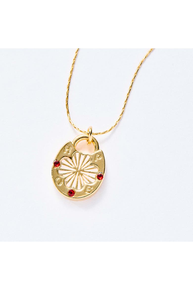 Hope Clover Expandable Necklace, Main, color, Gold