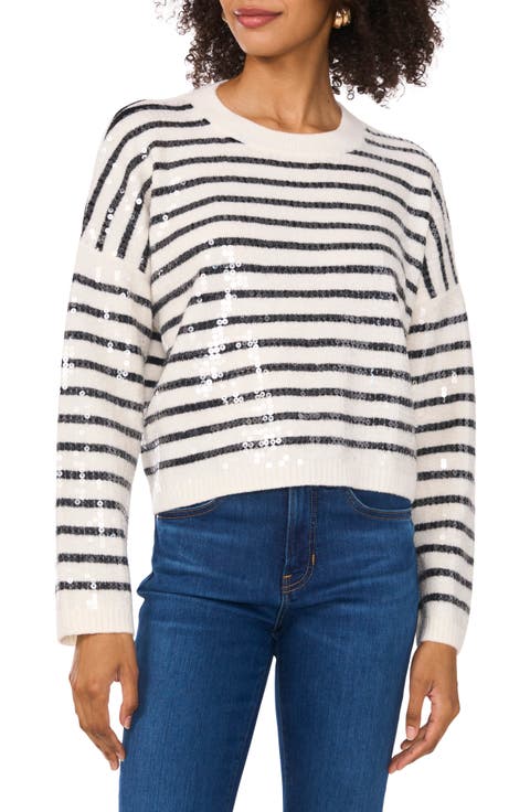 Sequin Stripe Sweater