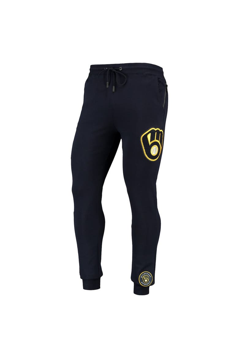 Men's Pro Standard Navy Milwaukee Brewers Logo Jogger Pants, Alternate, color, Navy