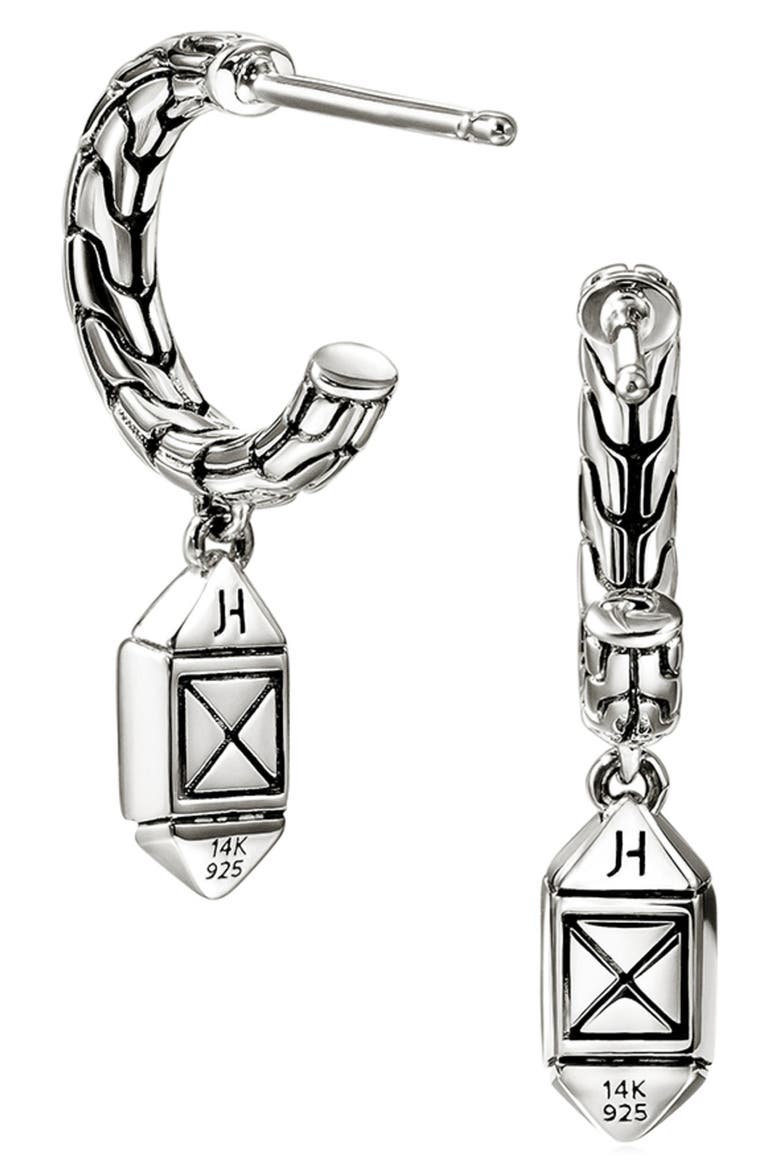 Icon Stud Hoop Earrings, Alternate, color, SILVER AND GOLD