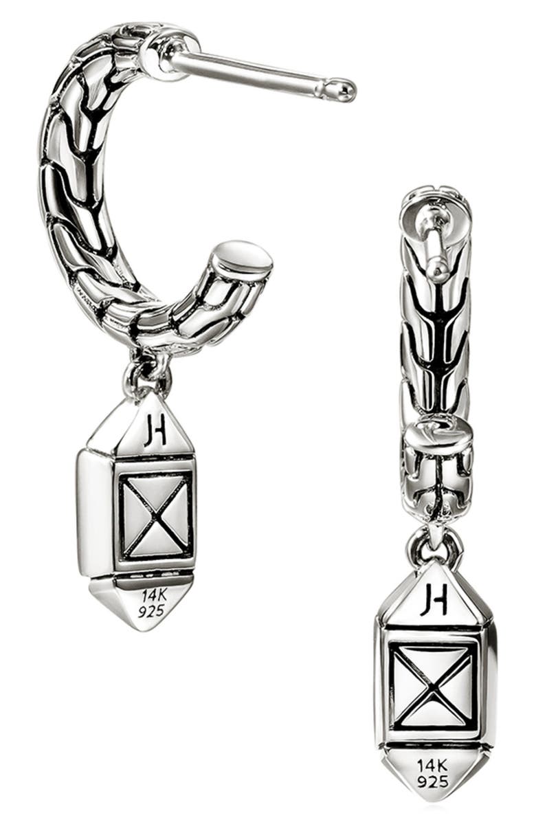 John Hardy Icon Stud Hoop Earrings, Alternate, color, Silver And Gold