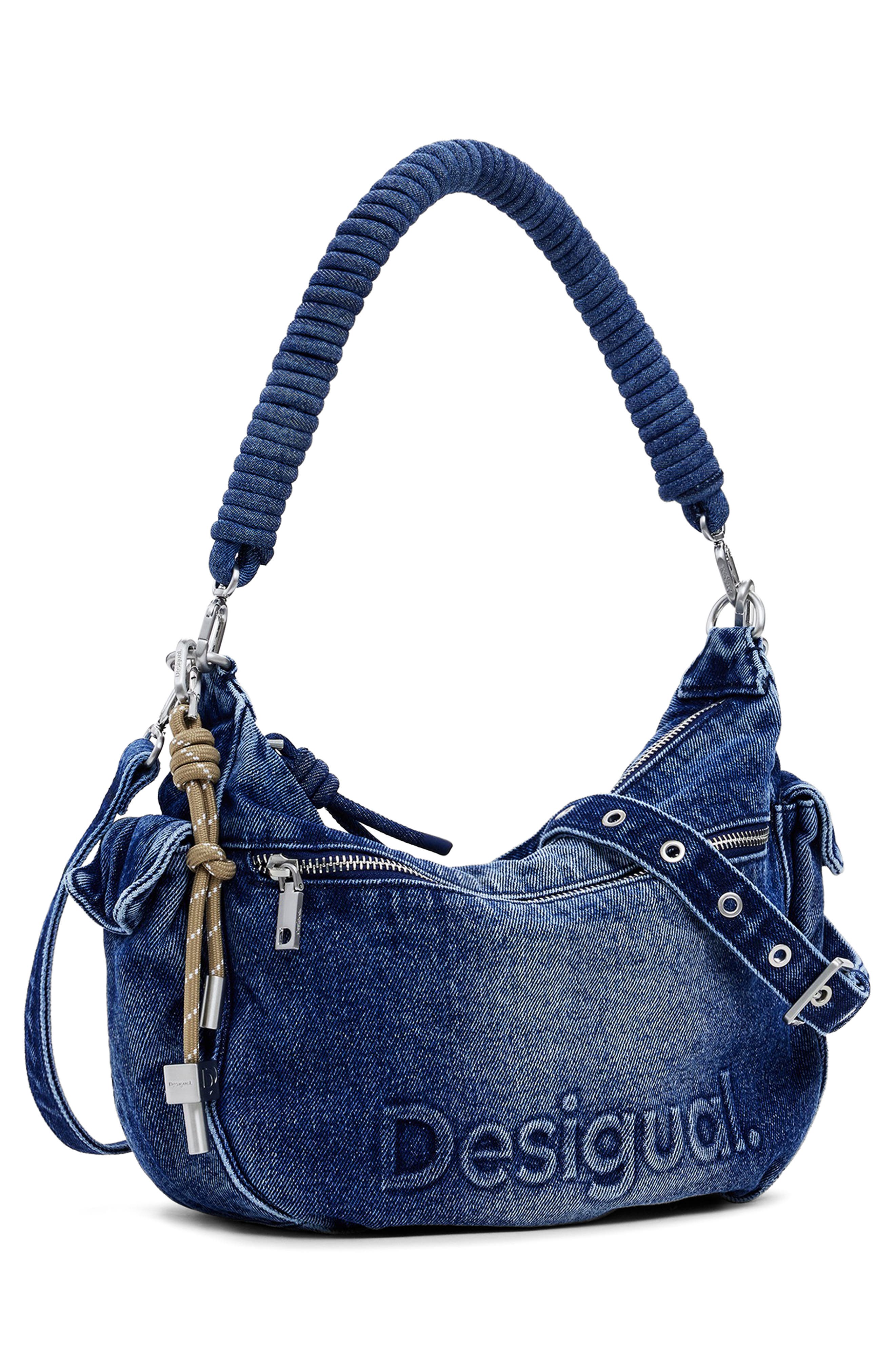 Desigual Denim Shoulder Bag, Alternate, color, 
