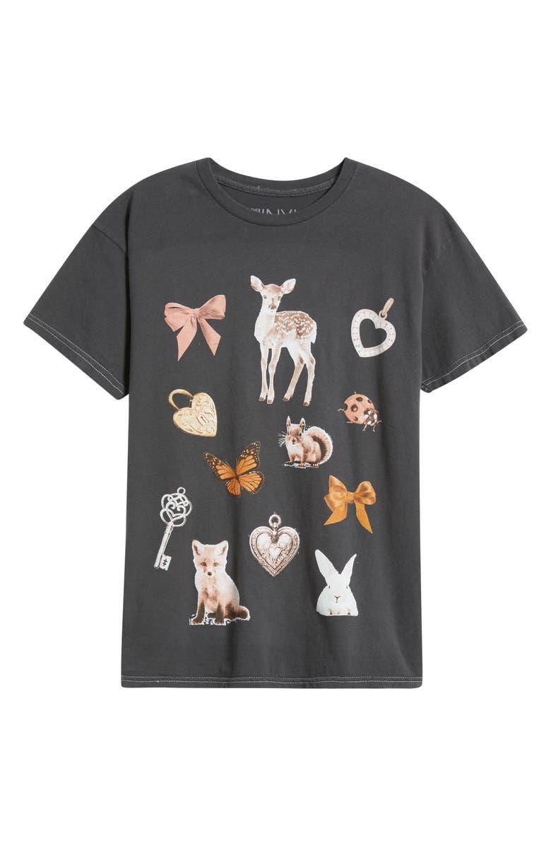 Vinyl Icons Vintage Animals Cotton Graphic T-Shirt, Alternate, color, Phantom