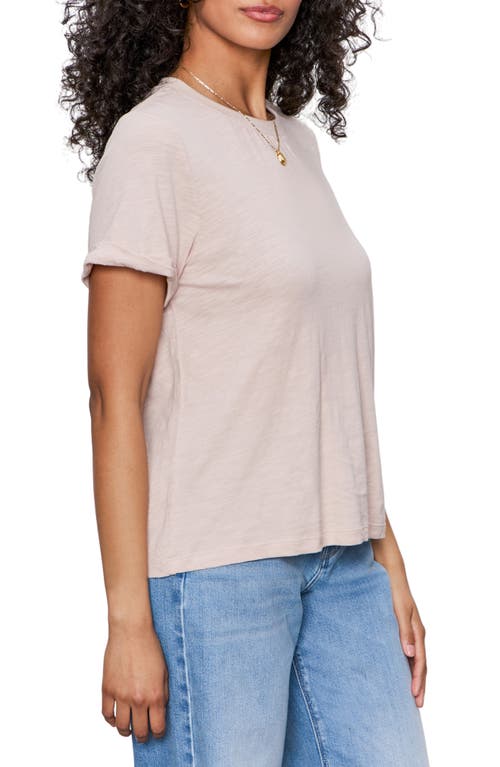 Sanctuary Perfect Roll Sleeve Cotton T-shirt In Pink