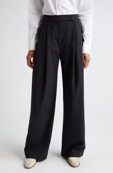ボトムスその他 Department 5 Black wool-blend trousers Acne Studios - Wool blend trousers - Black