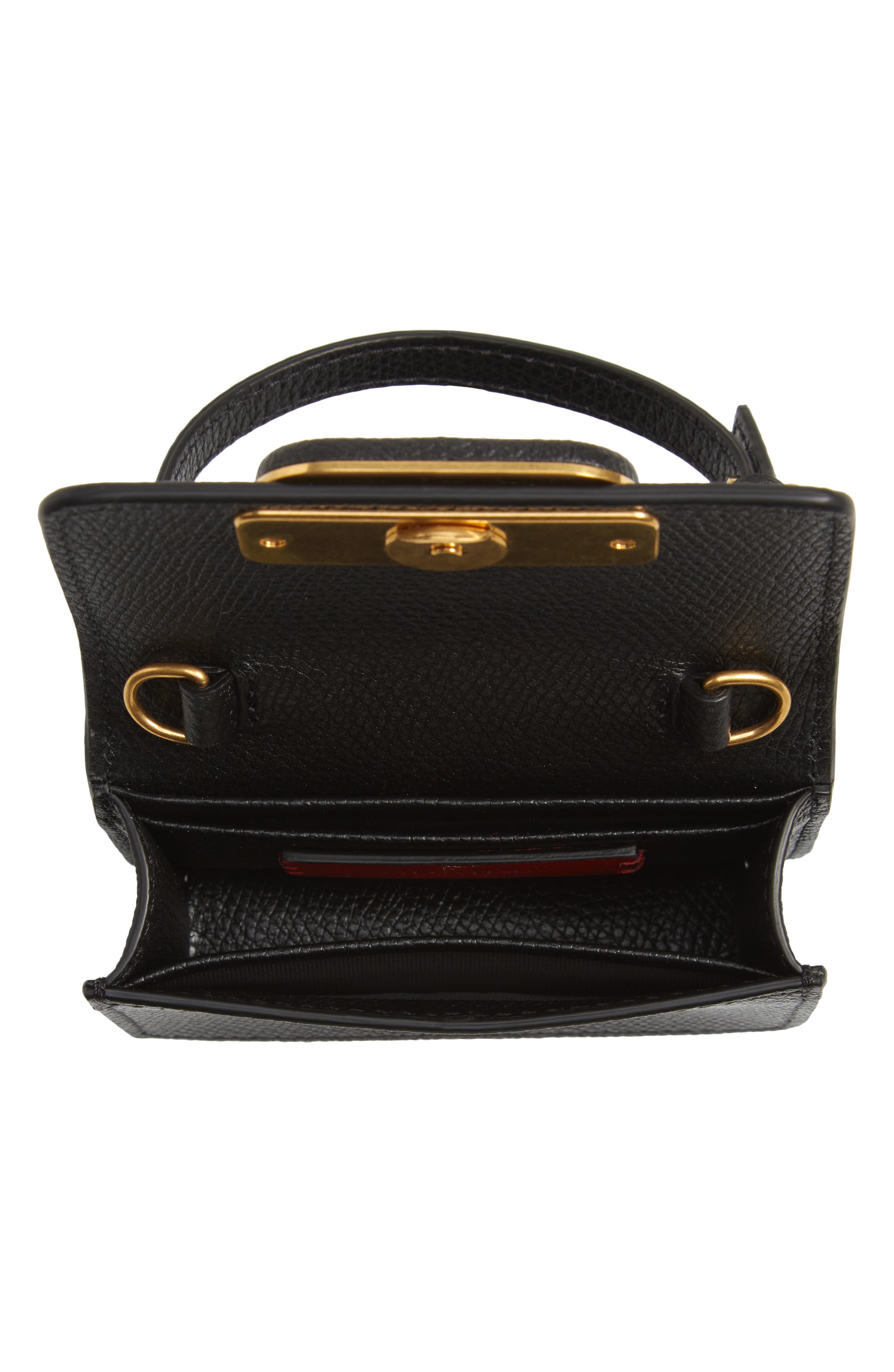 Valentino Garavani Micro VLOGO Leather Top Handle Bag, Alternate, color, 