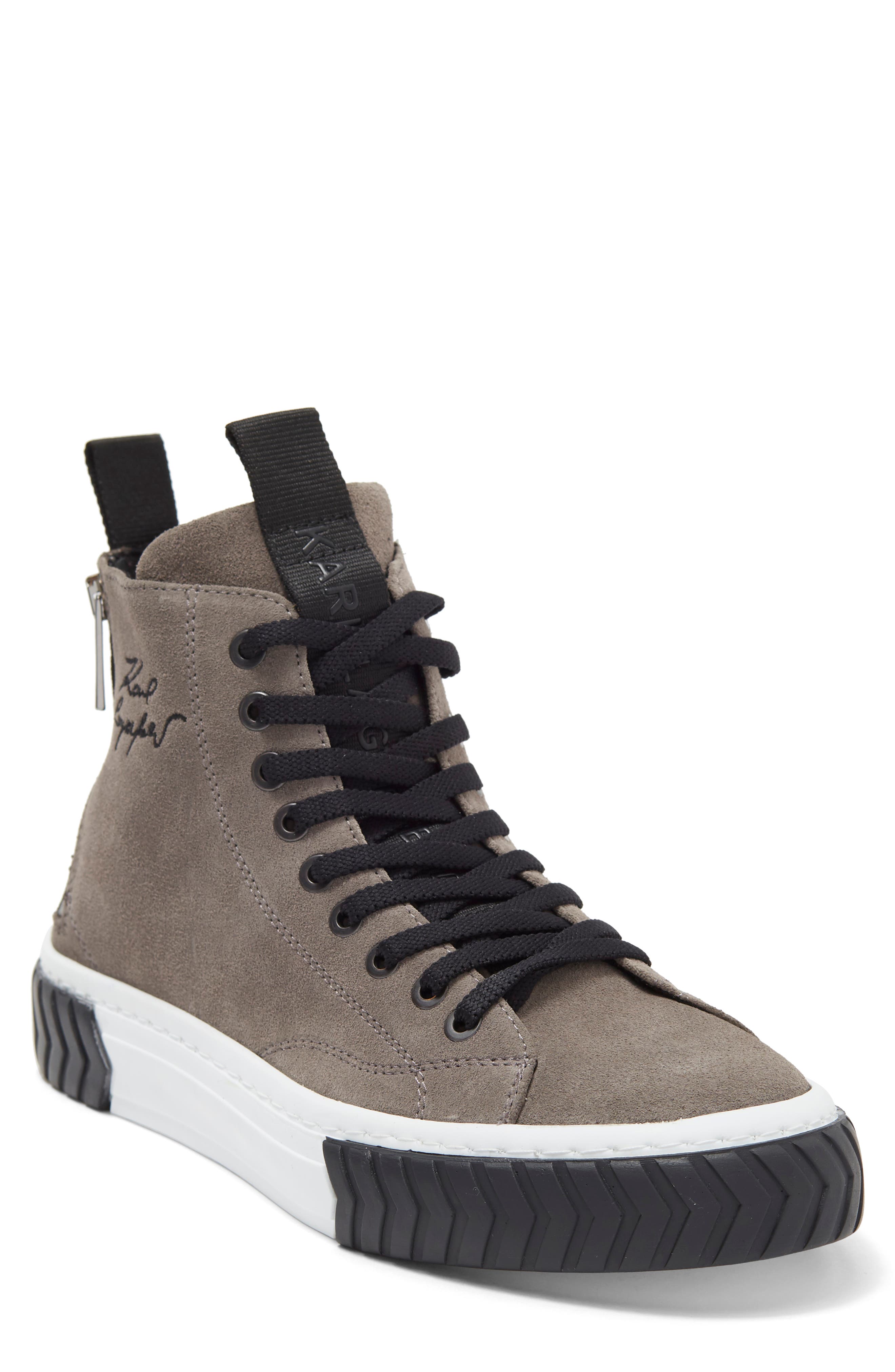 KARL LAGERFELD PARIS Leather High Top Sneaker