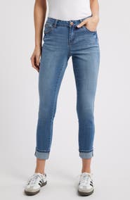 1822 Denim Cuffed Ankle Skinny Jeans