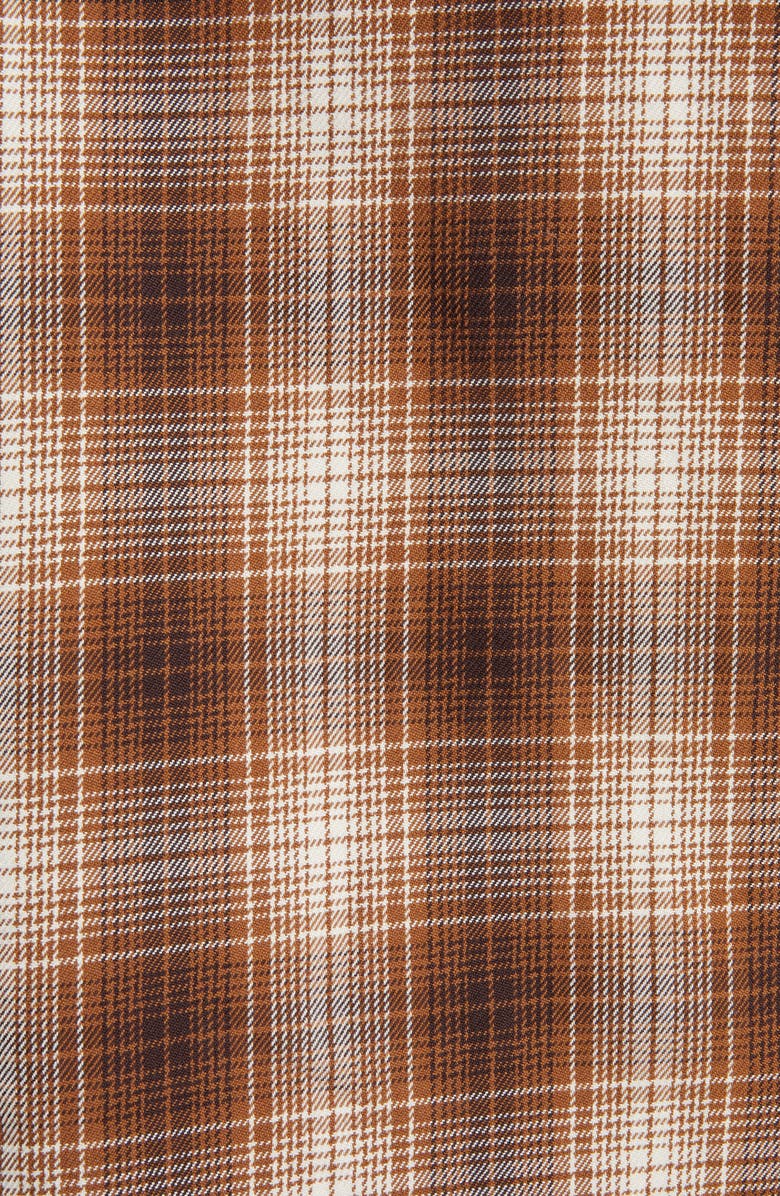 TOM FORD Grand Check Western Shirt, Alternate, color, Brown Combo Brown/ White