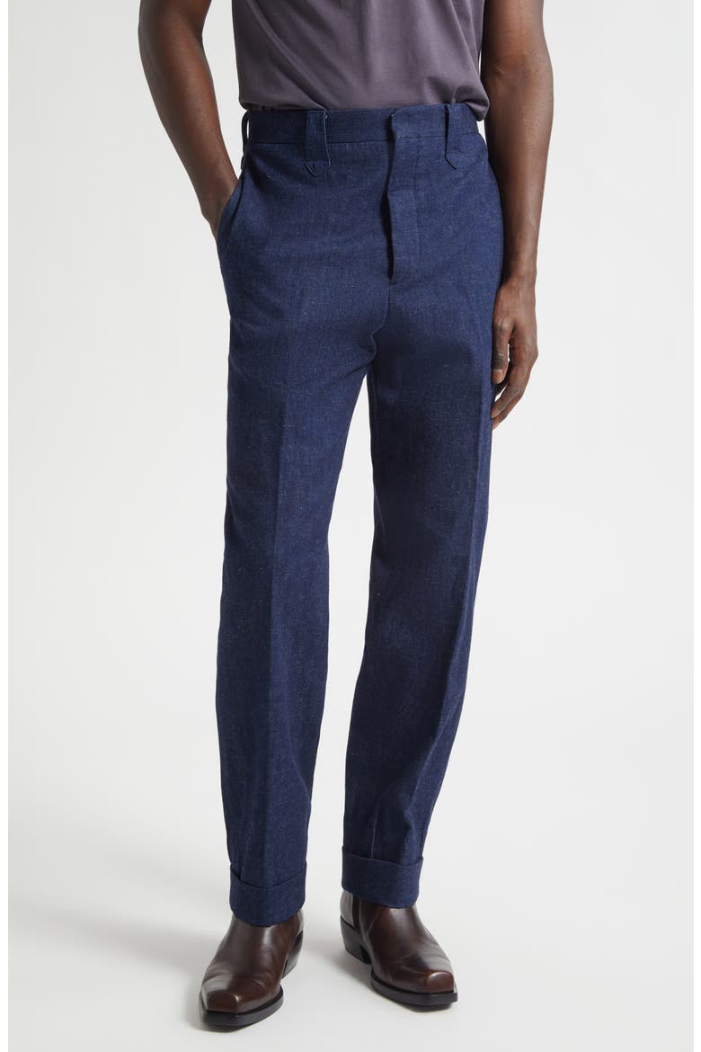 Slim Fit Denim Western Straight Leg Pants, Main, color, INDIGO