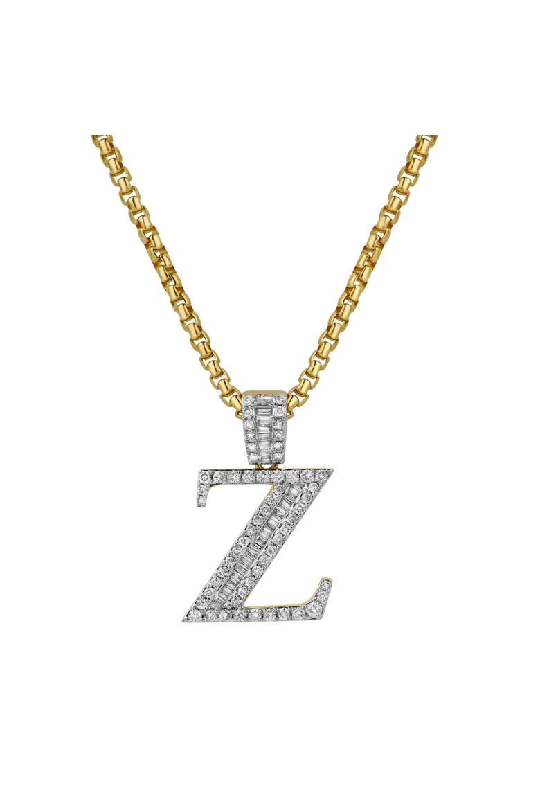 Z Initial Diamond Pendant 10K Yellow Gold - 0.72 Carats, Main, color, 10K Yellow Gold