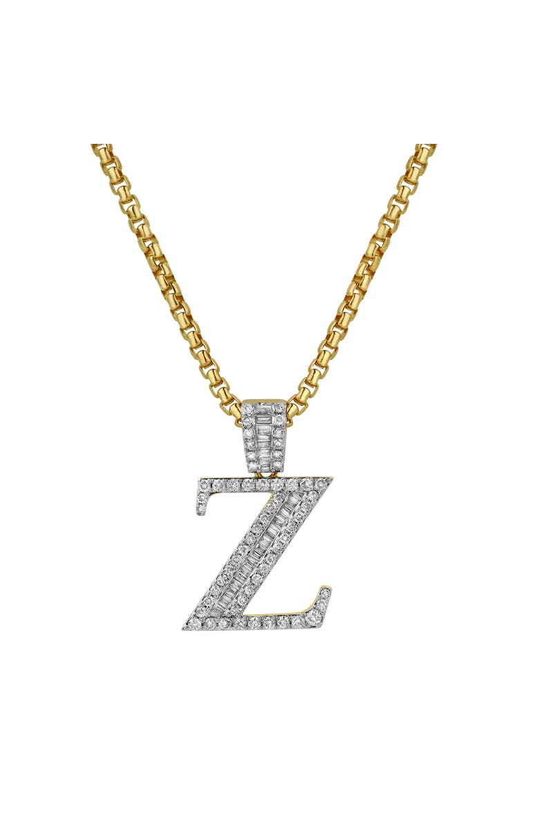 LuvMyJewelry Z Initial Diamond Pendant 10K Yellow Gold - 0.72 Carats, Main, color, 10K Yellow Gold
