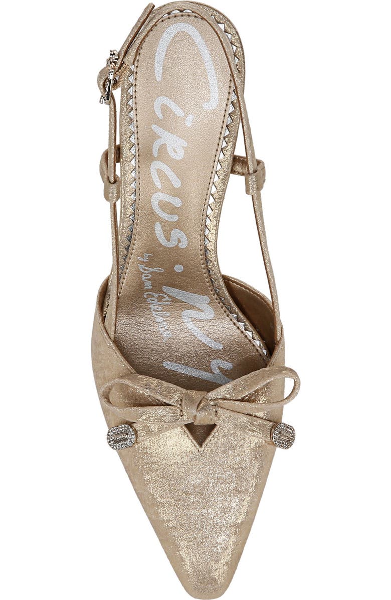 Circus NY by Sam Edelman Monica Pointed Toe Slingback Pump, Alternate, color, Soft Gold