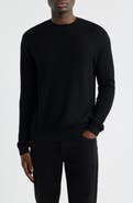 Emporio Armani Textured Virgin Wool Crewneck Sweater