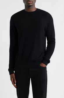 Emporio Armani Textured Virgin Wool Crewneck Sweater