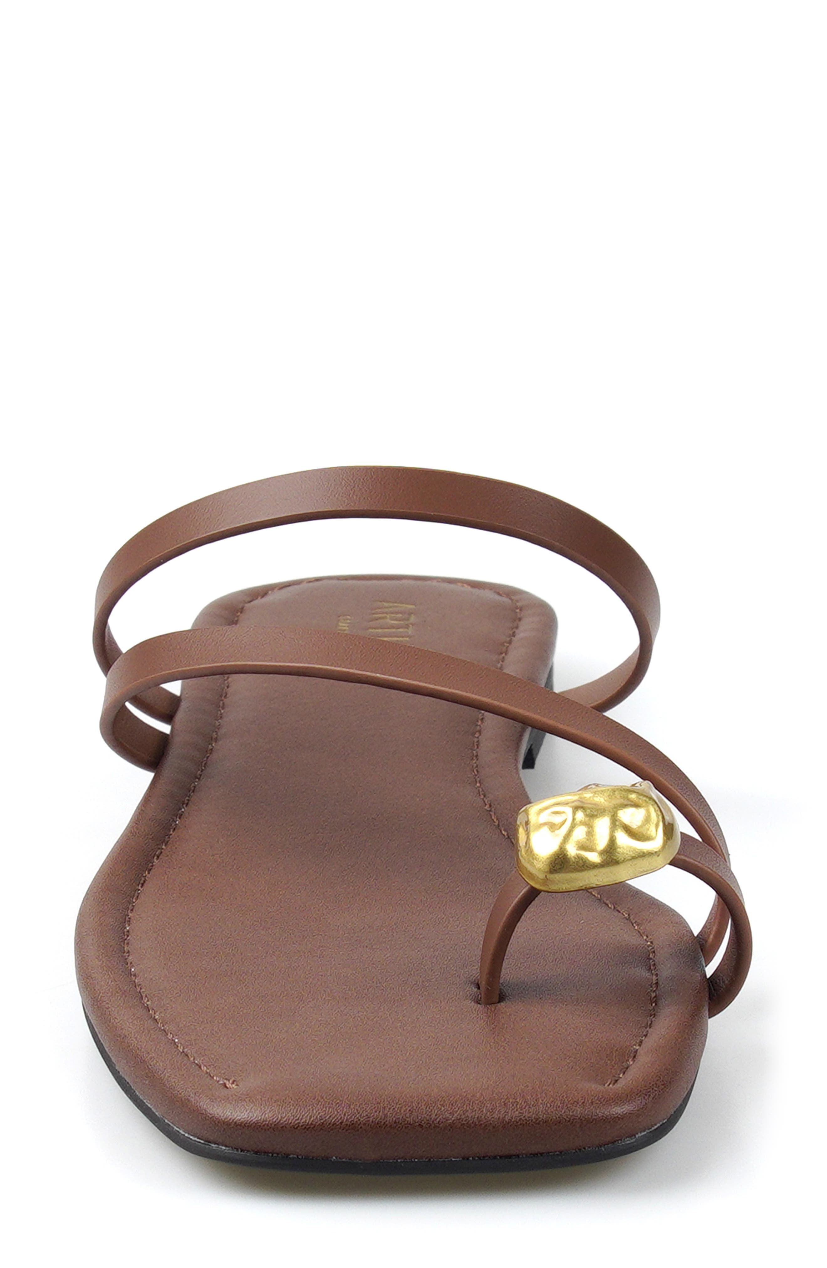 Sioban Leather Sandal, Alternate, color, COGNAC LEATHER