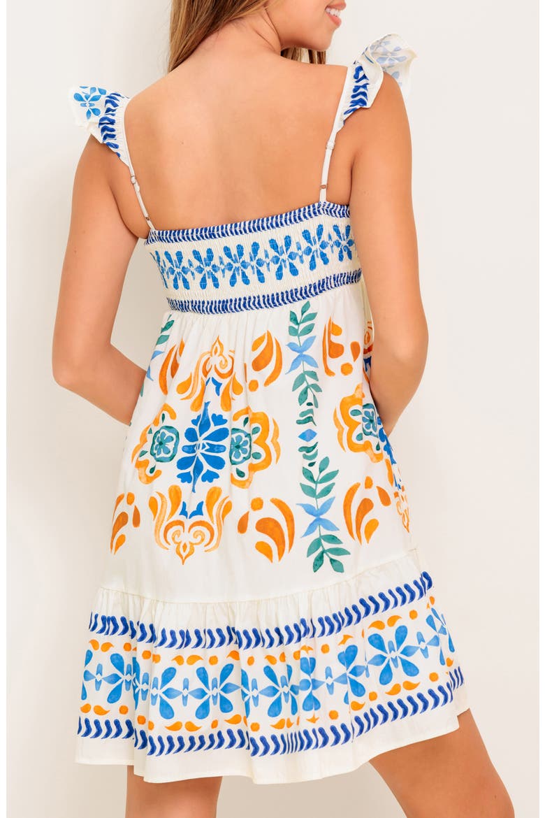 Print Minidress, Alternate, color, IVORY