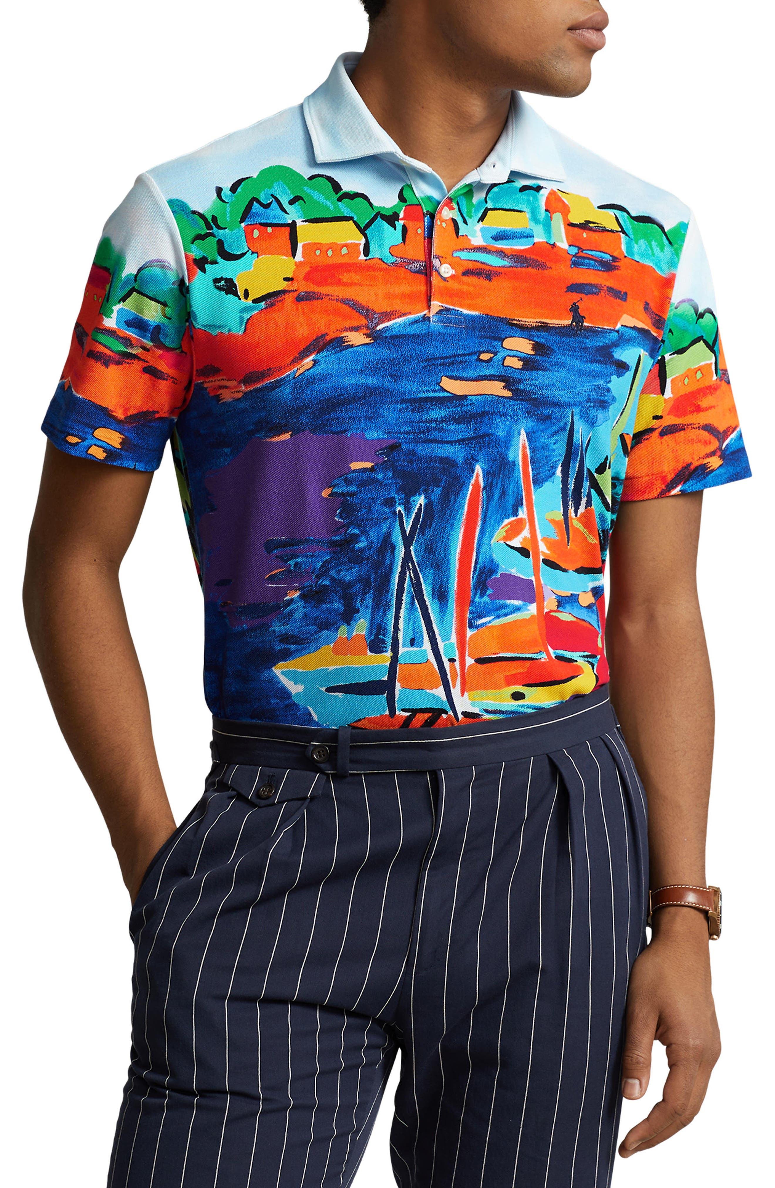 Polo Ralph Lauren Classic Fit Print Mesh Polo