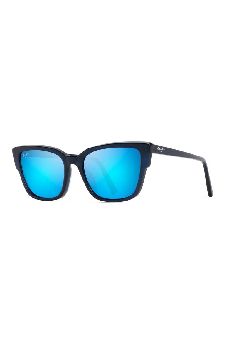 Kou 55mm Polarized Cat Eye Sunglasses, Alternate, color, NAVY BLUE