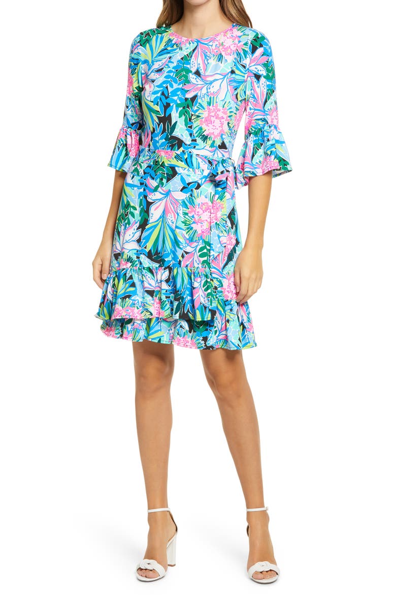 Kassi A-Line Dress, Main, color, ONYX YOU ME AND GIRAFFEE