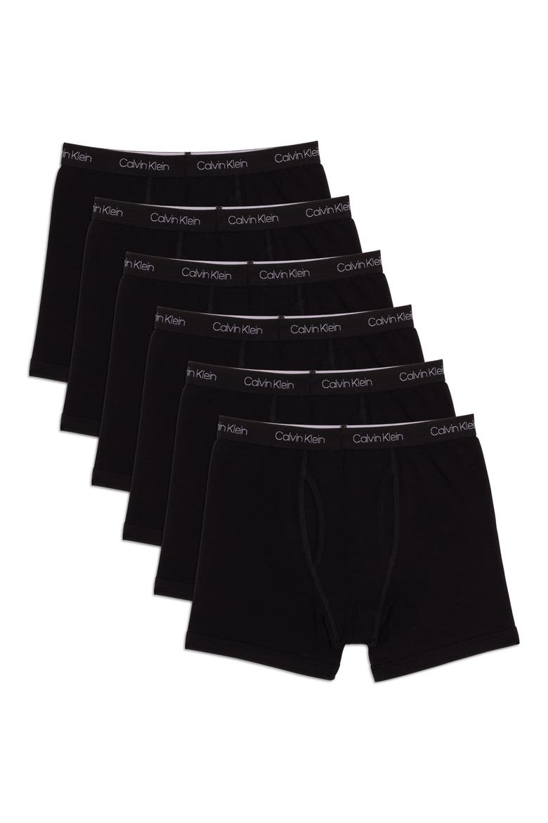 Kids' Assorted 6-Pack Boxer Briefs, Main, color, ALL BLACK