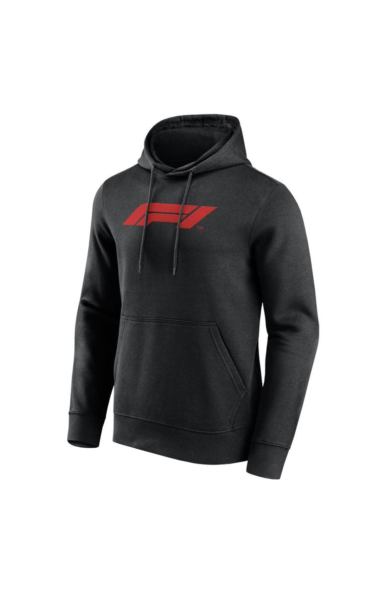 FANATICS Men's Fanatics Branded Black Formula 1 Merchandise Primary Logo Pullover Hoodie, Alternate, color,