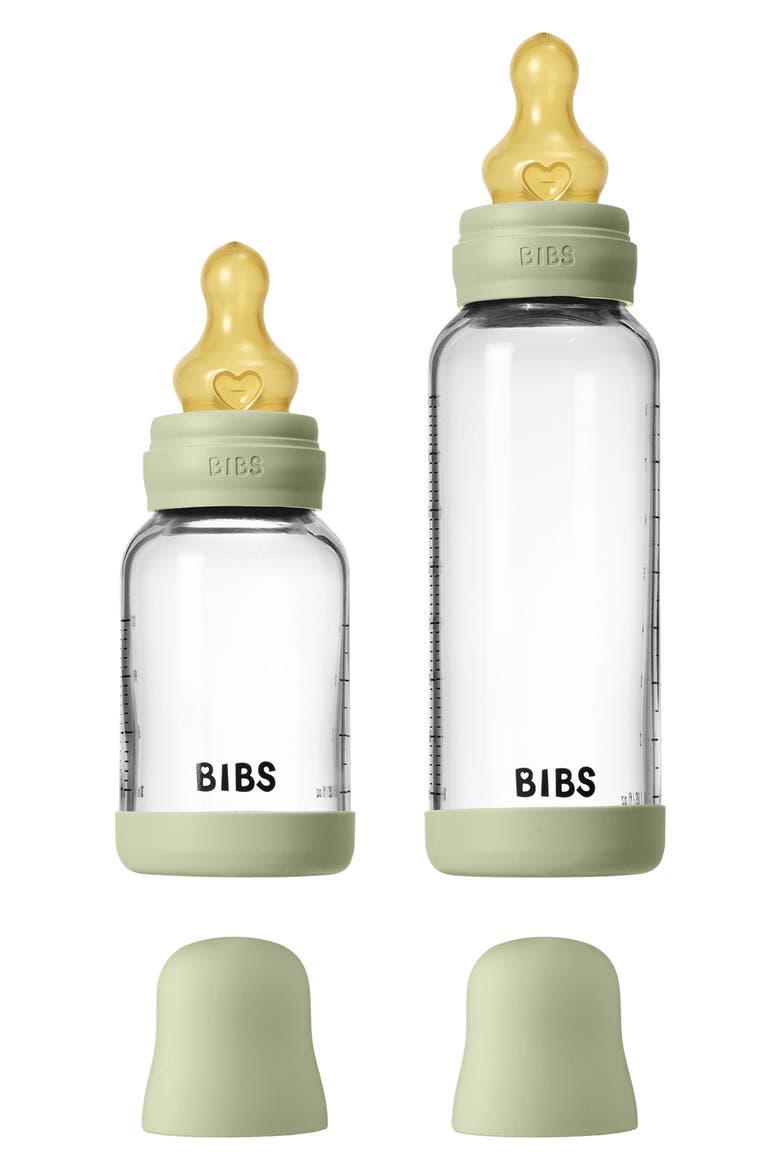 4 Oz & 8 Oz. Glass Bottle Set, Main, color, SAGE